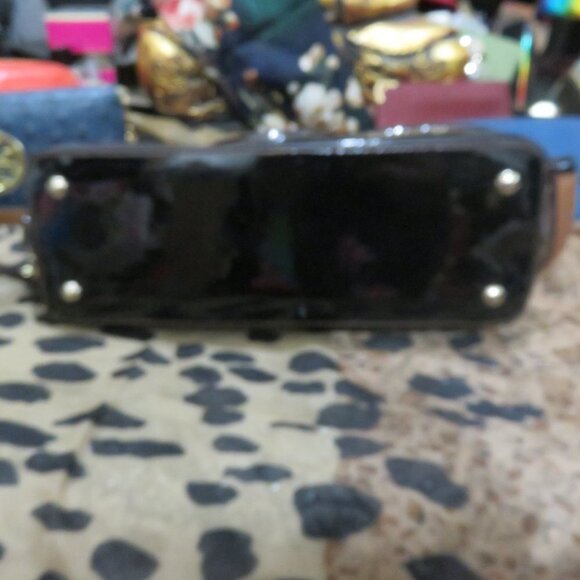 Coach Mini Sierra Black Patent Leather Dome Satchel Crossbody - Picture 5 of 11